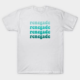 Renegade Tiktok Blue Gradient Design T-Shirt